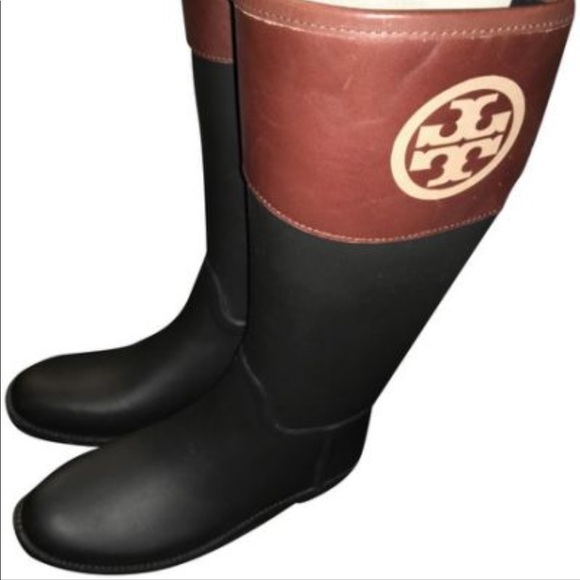 Tory Burch Shoes - Tory Burch Classic Almond and Black Rain ☔️ boots